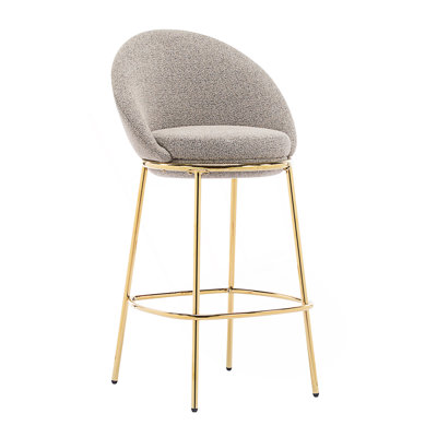 Ensemble de 2 tabourets de bar rembourrés en métal