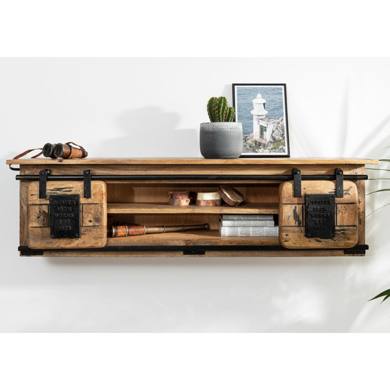 Railway Mango Solid Wood Floating Shelf