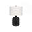 Lighting, 23"H, Table Lamp, Black Rattan, Ivory / Cream Shade, Modern-1945791643-1945791620