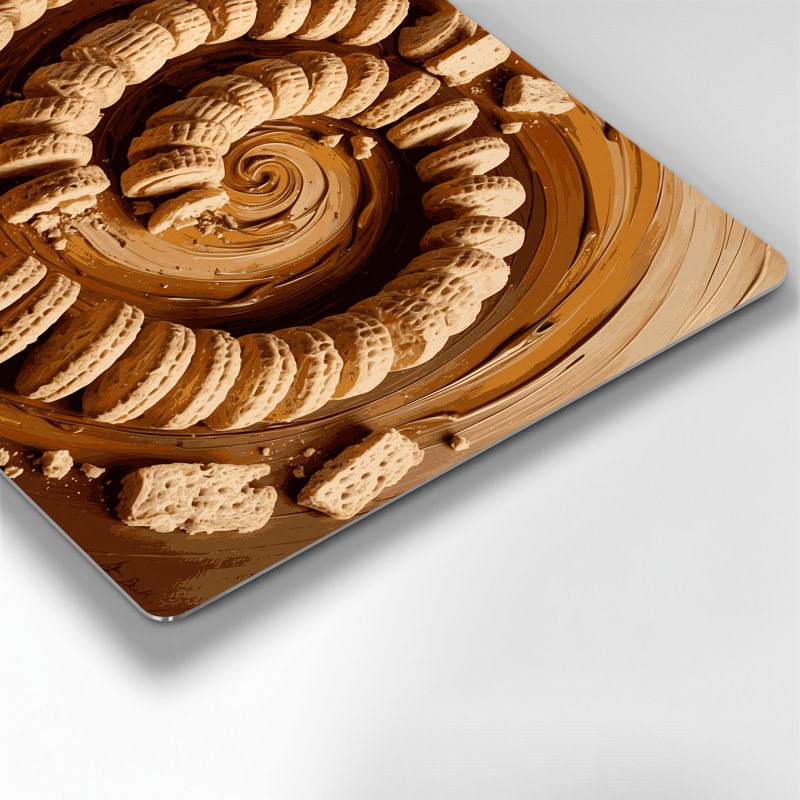Desserts Digestive biscuits, art mural en métal brun, H 11 po x l 14 po