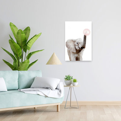 Art mural contemporain Bubblegum Elephant