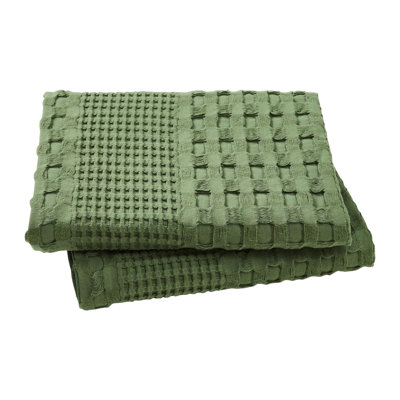 Waffle Weave Natural Cotton Queen Sham Set of 2