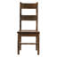 2 chaises de salle à manger transitionnelles classiques, bois massif, aspect rustique brun bruni, capacité de poids de 250 lb, chaises d'appoint en bois de 2, brun