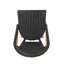 Ensemble de 2 tabourets de bar 29,5 po d'extérieur en rotin PE et aluminium, finition noire et bambou-385568786