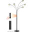 Lampe sur pied à DEL avec télécommande, lampe sur pied à intensité variable 2250LM avec minuterie, couleurs réglables, luminosité et 5 bras réglables