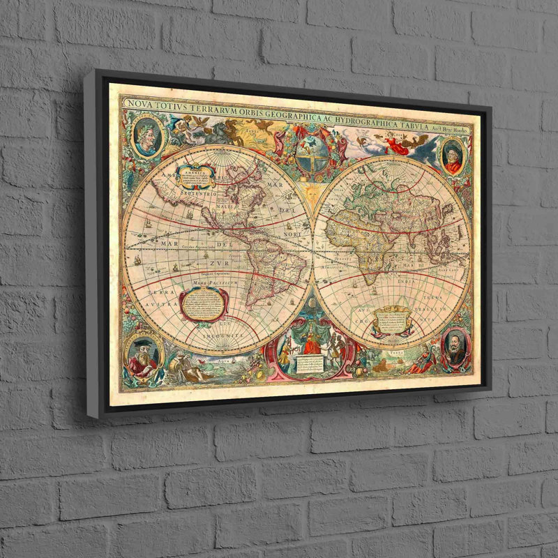 Print on Canvas, 25 cm H x 35 cm W, Framed Print without Mat, Black