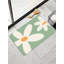 Tapis de bain blanc à motif de marguerites, 36 x 24
