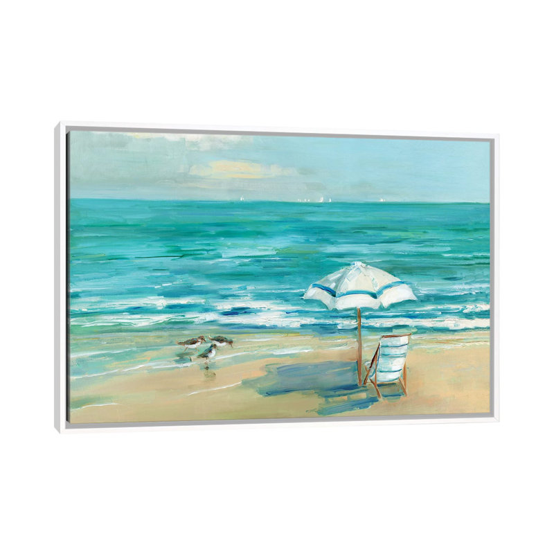 «Simply Summer» par Sally Swatland - reproduction d'art, H 18 po x l 26 po x P 1,5 po, Toile blanche encadrée, Pas de tapis
