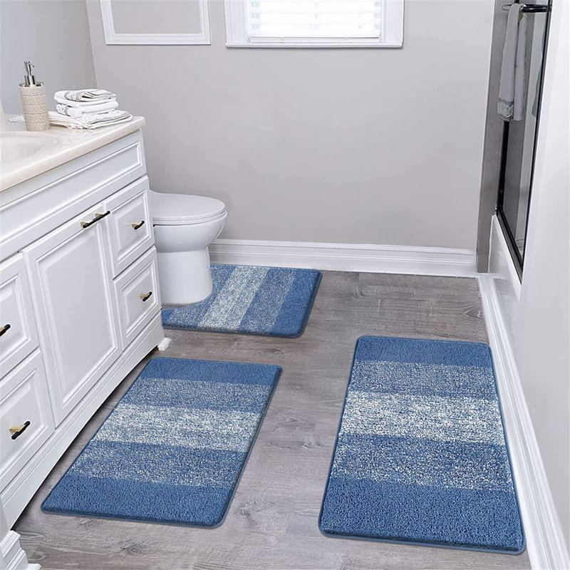 Carleisha Microfiber / Microsuede Non-Slip Bath Rug