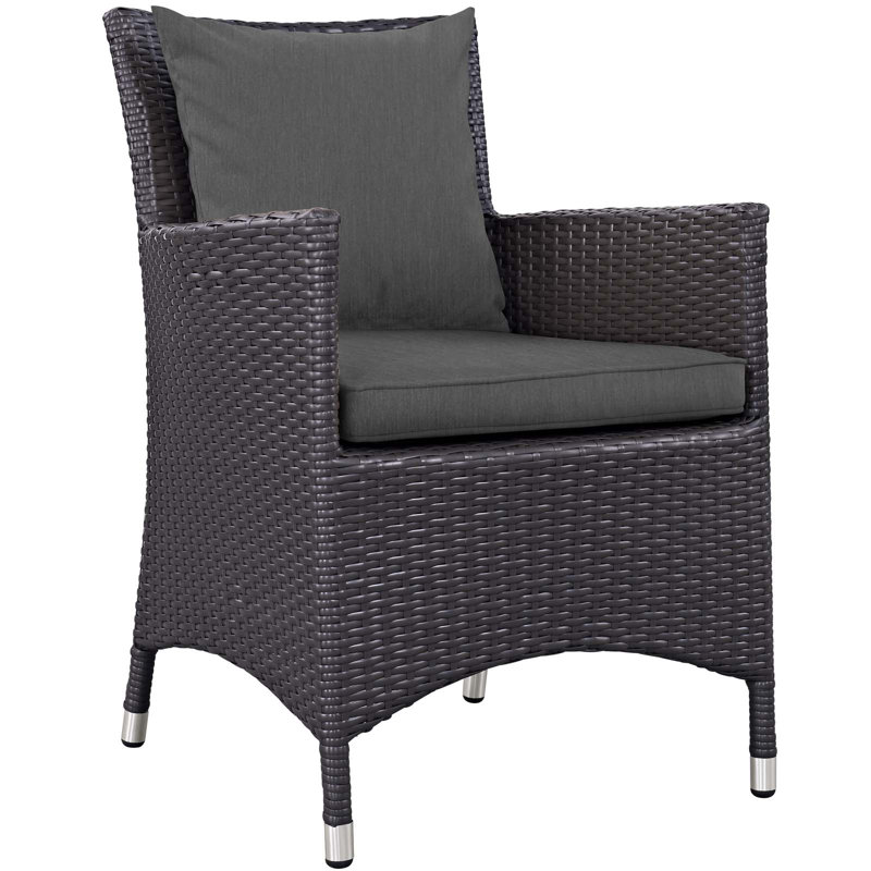 Modway Convene Dining Outdoor Patio Armchair, Charcoal