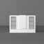 Bureau de réception moderne Naoki avec éclairage DEL et amplement de rangement pour les espaces de bureau ou de vente au détail