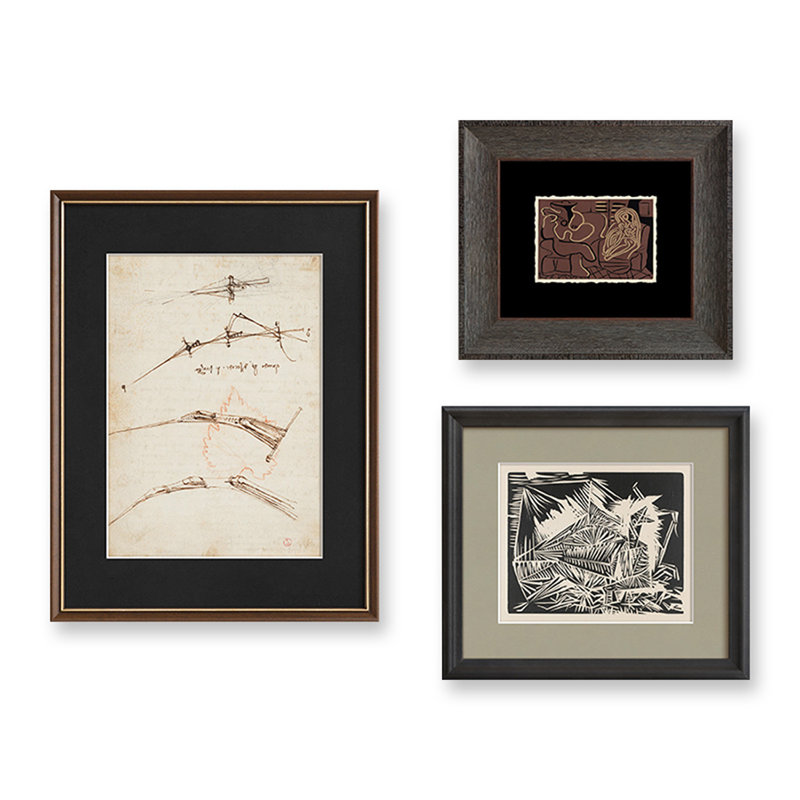 Une combinaison de 3 peintures décoratives abstraites en noir et blanc pour le salon, H 40,55 po x l 33,46 po
