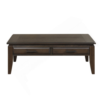 Table basse en acajou avec rangement
