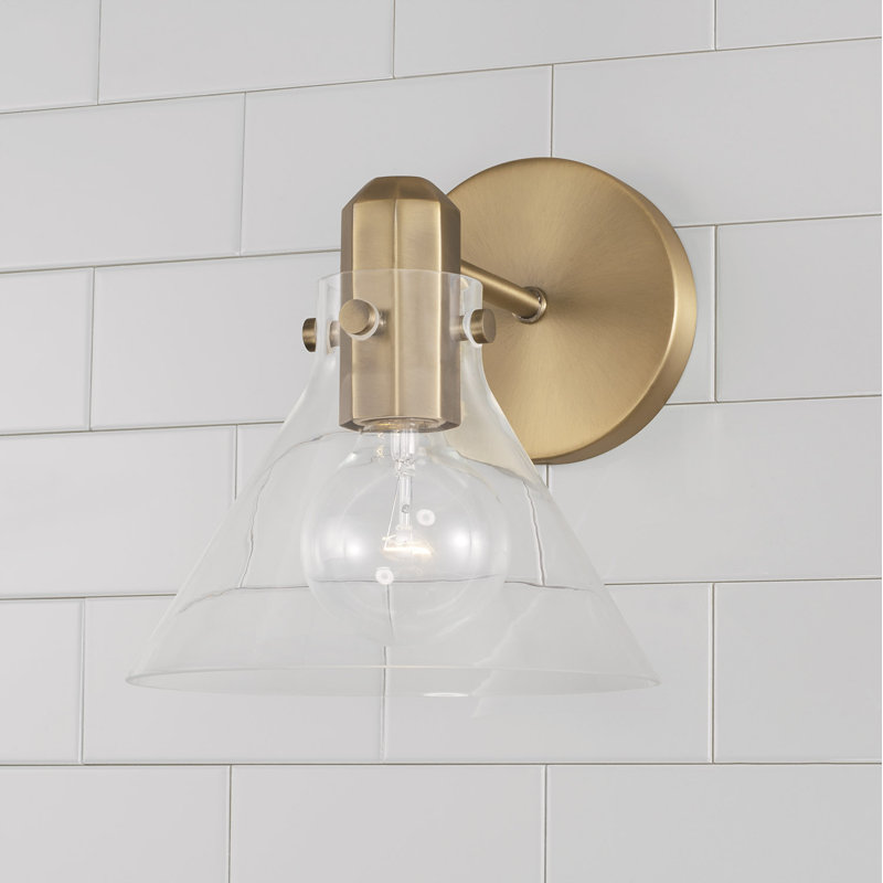 Armed Sconce, Aged Brass
