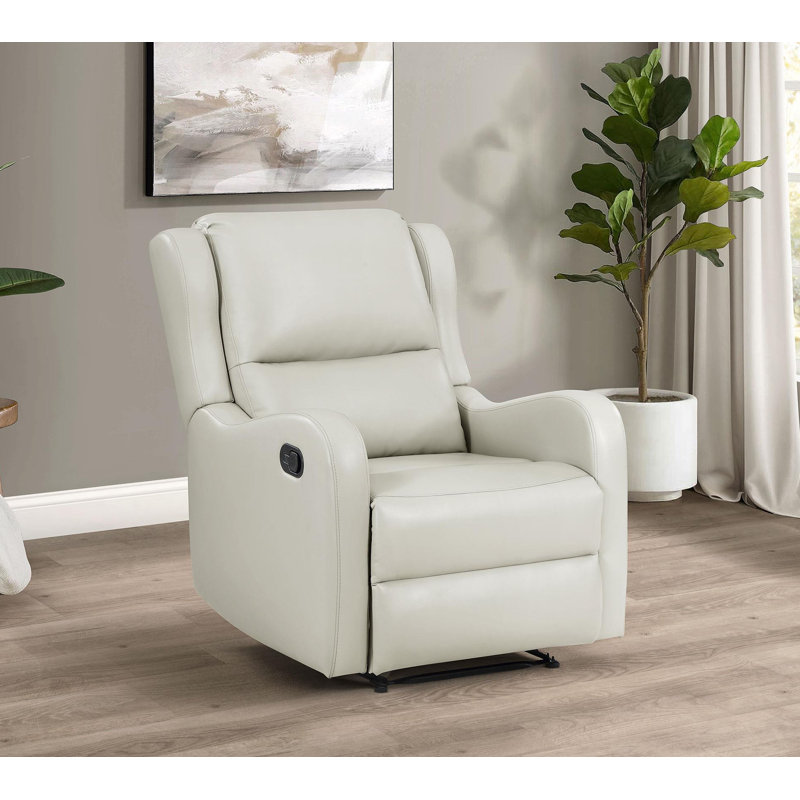 Fauteuil inclinable rembourré à accoudoirs anglais ivoire