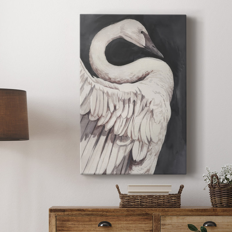 Swan Dance I -Gallery Wrarap Cavas, H 60 po x l 40 po