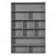 Lit superposé simple au-dessus de simple avec 2 tiroirs et armoire à couches multiples, gris-1599949348