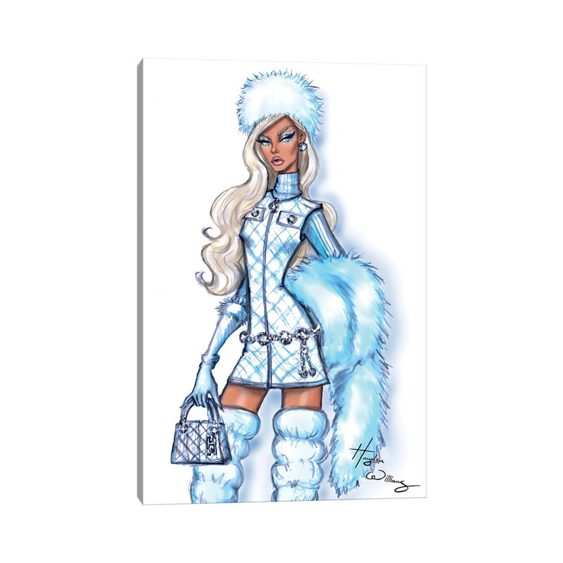 Fille glacée, H 12 po x l 8 po x P 0,75 po