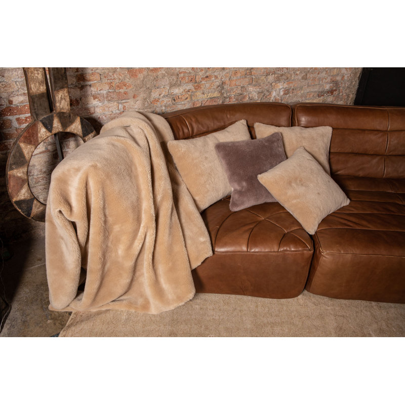 Branstetter Square Throw, Beige, 40x40