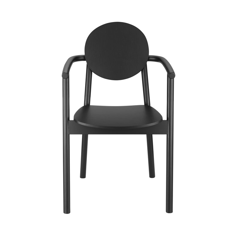 Fauteuil à dossier noir Kassia King Louis