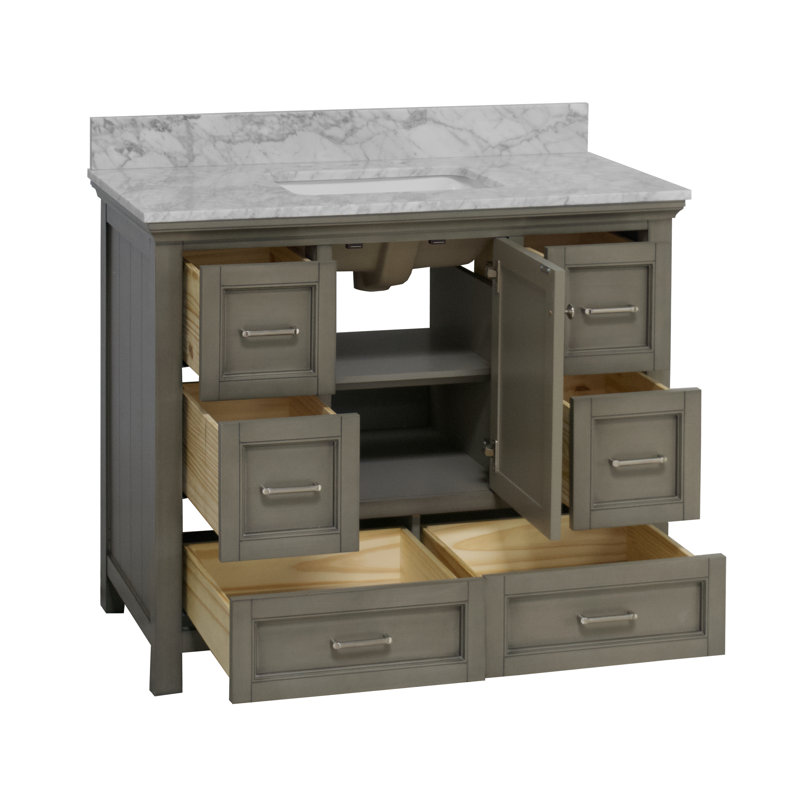 Ensemble de meuble-lavabo de 42 po Maven, Gris patiné