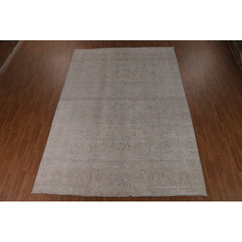 Tapis traditionnel rétro en laine 9 x 13