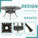 9-Piece Dining Set includes 1 round table with detachable lazy susan, 8 cushioned chairs