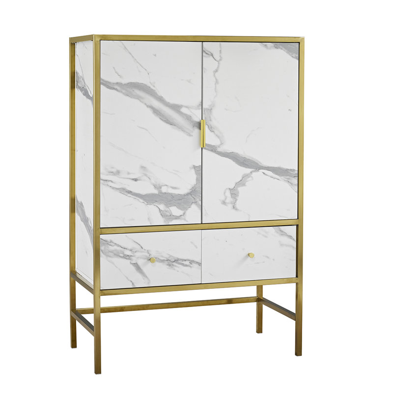 Mylah 80cm Bar Cabinet, White