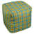 Gold/Navy Blue/Powder Blue Polyester Blend