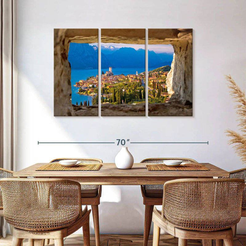 Sebbie vue de Malcesine, H 36 po x l 57 po