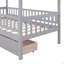 Lit simple en bois avec deux tiroirs-124917713