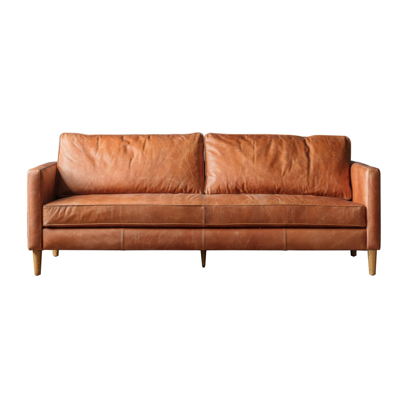 Geoffrey Genuine 3 Seater Leather Sofa