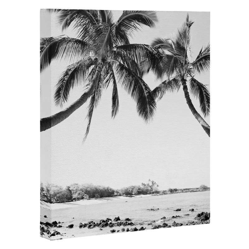 «The Bay Black White» par Bree Madden - reproduction de photo sur papier, H 10 po x l 8 po x P 2 po, Toile tendue