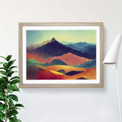 Exquisite Mountains Abstract - Single Picture Frame Print