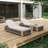 Patio PE Wicker Rattan Chaise Lounge without Cushions