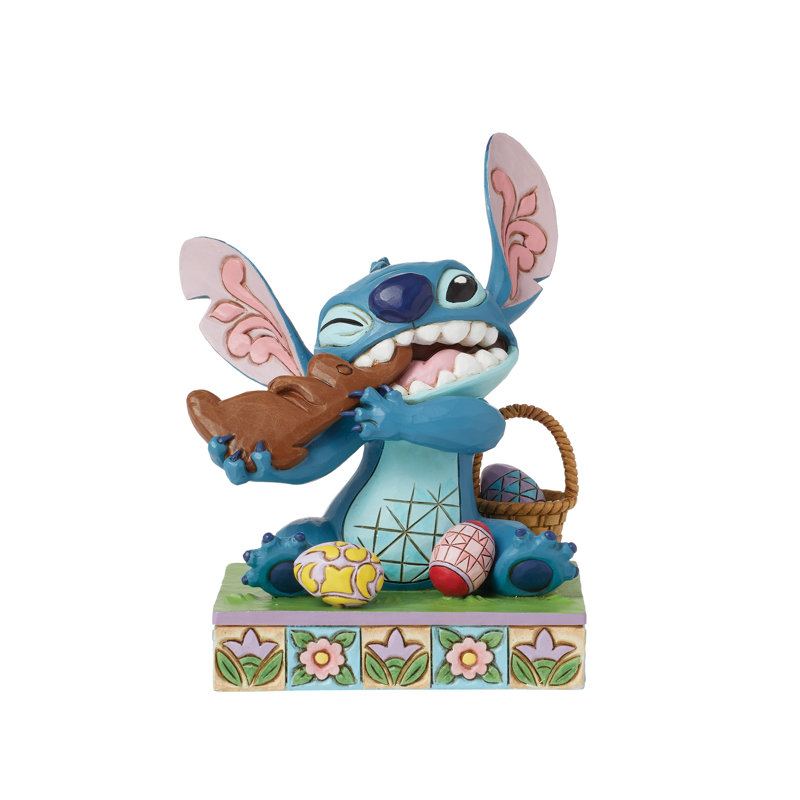Disney Traditions by Jim Shore Stitch Eating Chocolate Bunny Easter Figurine 5 Inch