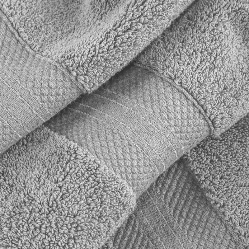 Collection de serviettes finlandaises en peluche 100% turque, Gris, Draps de bain - paquet de 2