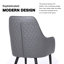 Set Of 2 Modern PVC Leather Dining Chairs, Padded Seat Metal Legs, Office-1246276017