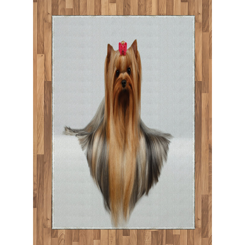 Yorkie High Density Long Fiber Poly Threads Decorative Area Rug Carpet, Rectangle 4' x 5'8"