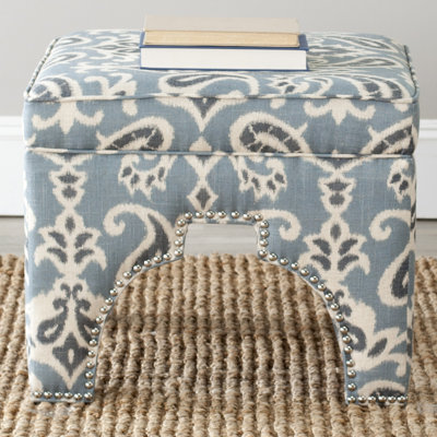 Faux Leather Ottoman