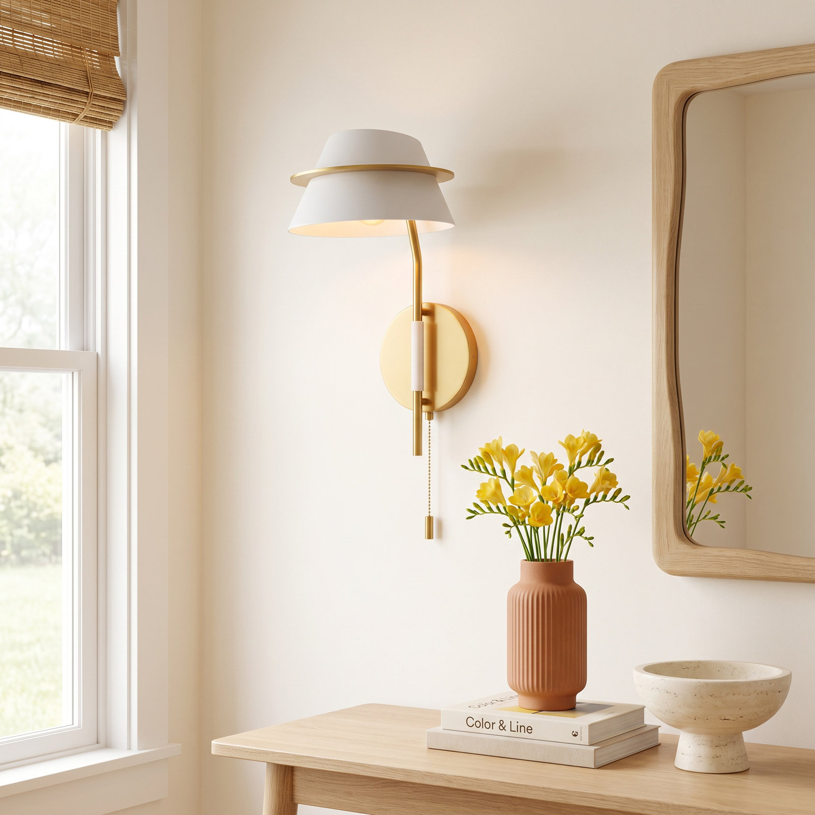 Mirena Single Light Steel Dimmable Wallchiere
