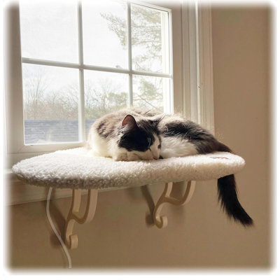 Perchoir pour chat Sill Window, perchoir pour chat pour grands chats, siège pour chat, tablette pour rebord de fenêtre, lit pour chat, perchoir avec housse lavable - non chauffé