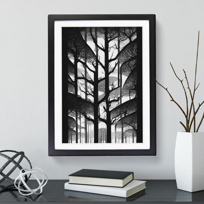 Monochrome Forest - Single Picture Frame Print
