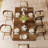 63'' Dining Table for 4-6, Modern Rectangular Dining Room Table with Geometric Relief