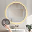 Miroir de salle de bain rond rond avec lumière et miroir mural