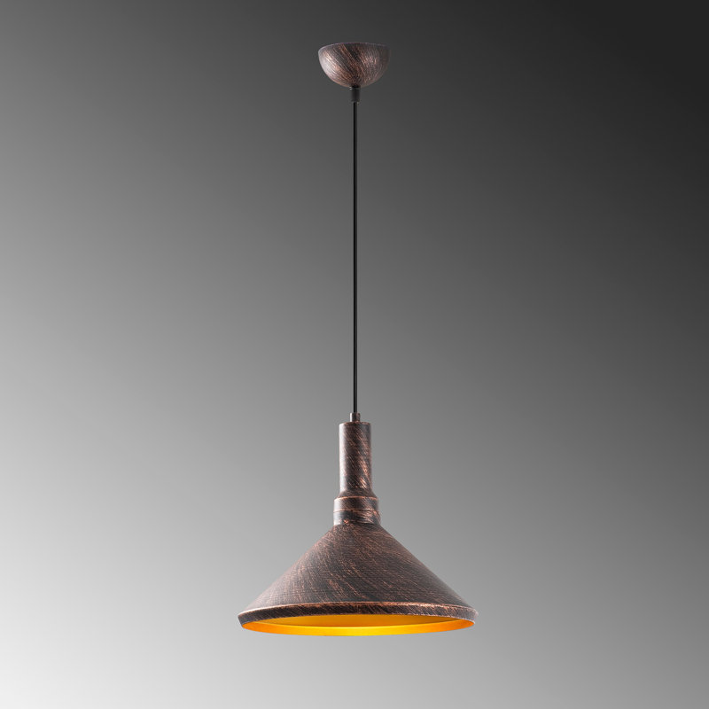 Luminaire suspendu conique à 1 lumière Kriner
