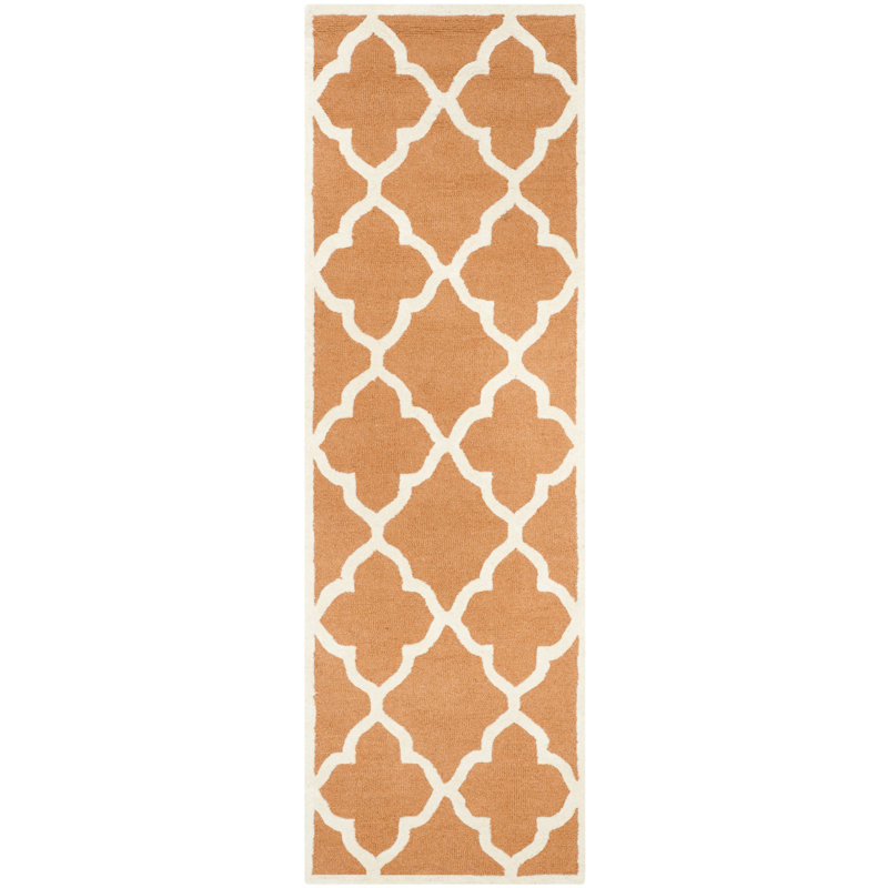 Cannen Hand Tufted Wool Geometric Rug, Runner 2'6" x 8'