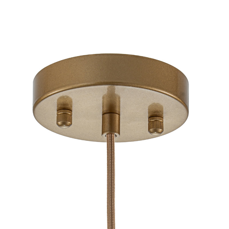1 - Light Matte Black Pendant, Brass