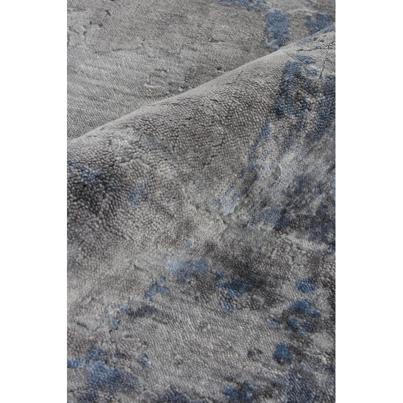 Reflections Abstract Area Rug in Silver, Rectangle 9' x 12'
