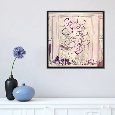 « good chaussures », reproduction de photo sur toile tendue